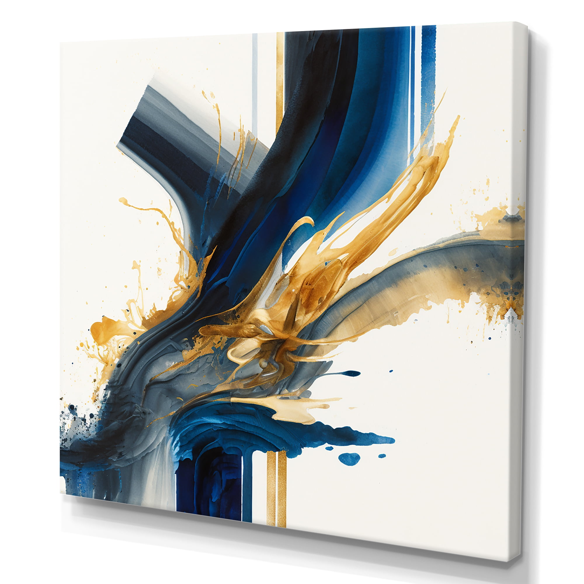 Designart Stylish Spiral Abstract IV Canvas Wall Art