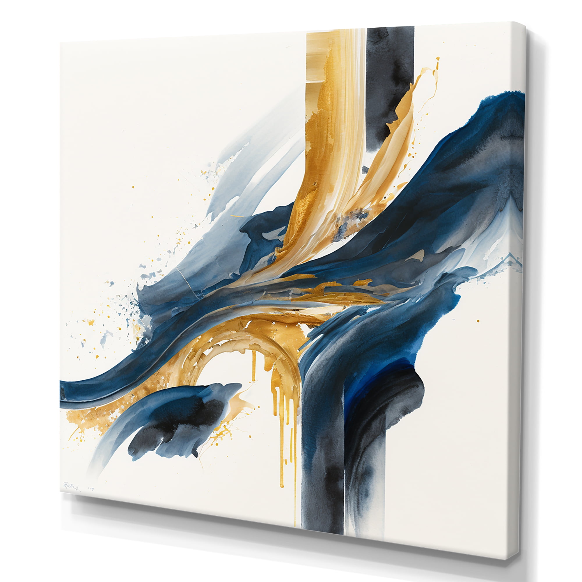 Designart Stylish Spiral Abstract VI Canvas Wall Art