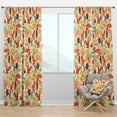 thumbnail image 1 of Designart 'Stylized Autumn Leaves With Pattern' Modern & Contemporary Blackout Curtain Panel, 1 of 4