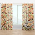 thumbnail image 1 of Designart 'Stylized Autumn Leaves With Pattern' Modern & Contemporary Curtain Panel, 1 of 4