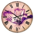 thumbnail image 1 of Designart 'Stylized Watercolor Poppy Flower' Traditional wall clock, 1 of 3