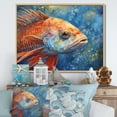 thumbnail image 1 of Designart "Subaquatic Fish Dreams II" Animal Fish Floater Framed Wall Art Living Room, 1 of 5