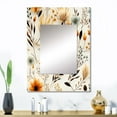 thumbnail image 1 of Designart "Subdued Fern Elegance VI" Floral Wall Mirror, Printed Beige Wall Mirror, Traditional Bathroom Wall Mirror, Decorative Floral Mirror - 24x32 Inch, 1 of 5