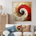 thumbnail image 1 of Designart "Subdued Red Pottery Spirals" Abstract Spirals Floater Framed Wall Decor, 1 of 5