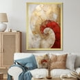 thumbnail image 1 of Designart "Subdued Red Pottery Spirals I" Abstract Spirals Picture Framed Wall Decor, 1 of 1