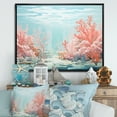 thumbnail image 1 of Designart "Submerged Coral Elegance III" Coastal Coral Under Water Floater Framed Canvas Prints, 1 of 5