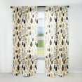 thumbnail image 1 of Designart "Subtle Charm In Beige Minimalism" Floral Room Darkening Curtain Single Panel, 1 of 6