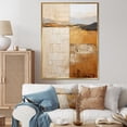thumbnail image 1 of Designart "Subtle Gold Accents In Minimalism" Abstract Shapes Floater Framed Canvas Art Print, 1 of 5