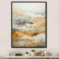 thumbnail image 1 of Designart "Subtle Gold Accents In Minimalism II" Abstract Shapes Floater Framed Wall Art Living Room, 1 of 5