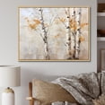 thumbnail image 1 of Designart "Subtle Silver Birch Allure" Tree Birch Floater Framed Canvas Wall Art, 1 of 5