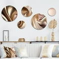 thumbnail image 1 of Designart "Subtle Sophistication In Exquisite Pink And Gold VII" Abstract Liquid Ink Metal Wall Art Set of 5 Piece, 1 of 5