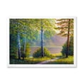 thumbnail image 1 of Designart 'Subtle Sunset Light Through The Trees I' Traditional Framed Art Print, 1 of 4