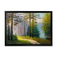 thumbnail image 1 of Designart 'Subtle Sunset Light Through The Trees II' Lake House Framed Art Print, 1 of 4