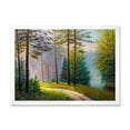 thumbnail image 1 of Designart 'Subtle Sunset Light Through The Trees II' Lake House Framed Art Print, 1 of 4