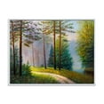 thumbnail image 1 of Designart 'Subtle Sunset Light Through The Trees II' Lake House Framed Canvas Wall Art Print, 1 of 5