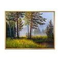thumbnail image 1 of Designart 'Subtle Sunset Light Through The Trees III' Lake House Framed Canvas Wall Art Print, 1 of 5