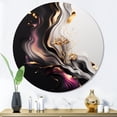 thumbnail image 1 of Designart "Subtle Symmetry in Gold and Black" Abstract Metal Round Wall Art Prints, 1 of 5