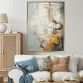 thumbnail image 1 of Designart "Subtle Tranquility In Grey And Yellow" Abstract Shapes Floater Framed Canvas Prints, 1 of 1