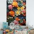 thumbnail image 1 of Designart "Succulent Flowers Orange & Pink II" Floral & Botanical Canvas Wall Art, 1 of 5