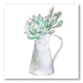 thumbnail image 1 of Designart ' Succulent Home Plant In Jug ' Traditional Canvas Wall Art Print, 1 of 4