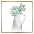 thumbnail image 1 of Designart 'Succulent Home Plant In Jug' Traditional Framed Canvas Wall Art Print, 1 of 5