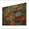 thumbnail image 1 of Designart "Succulent Tapestry Colorful Charm" Floral Print on Natural Pine Wood, 1 of 5
