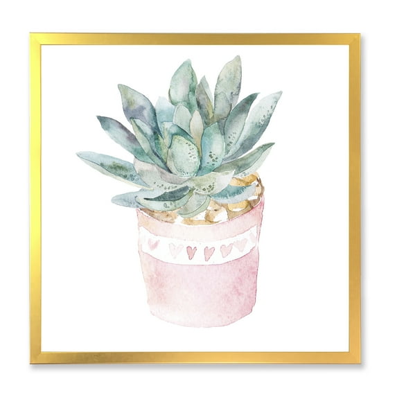 Designart 'Succulent and Cactus House Plants II' Farmhouse Framed Art Print