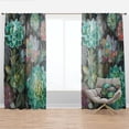 thumbnail image 1 of Designart 'Succulents Abstract Floral ' Traditional Curtain Panel, 1 of 4