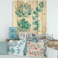 thumbnail image 1 of Designart 'Succulents and Eucalyptus Leaves' Traditional Print on Natural Pine Wood, 1 of 5