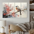 thumbnail image 1 of Designart "Sumi Bird Asian Painting III" Asian Art Living Room Set, 1 of 5