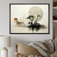 thumbnail image 1 of Designart "Sumie Zen Asian Painting I" Asian Floater Framed Canvas Wall Art, 1 of 7