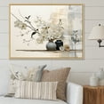 thumbnail image 1 of Designart "Sumie Zen Asian Painting II" Asian Art Floater Framed Canvas Print, 1 of 7