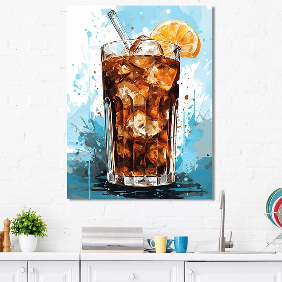 Designart "Summer Cocktail With Cold Coffee" Coffee & Tea Canvas Wall Art