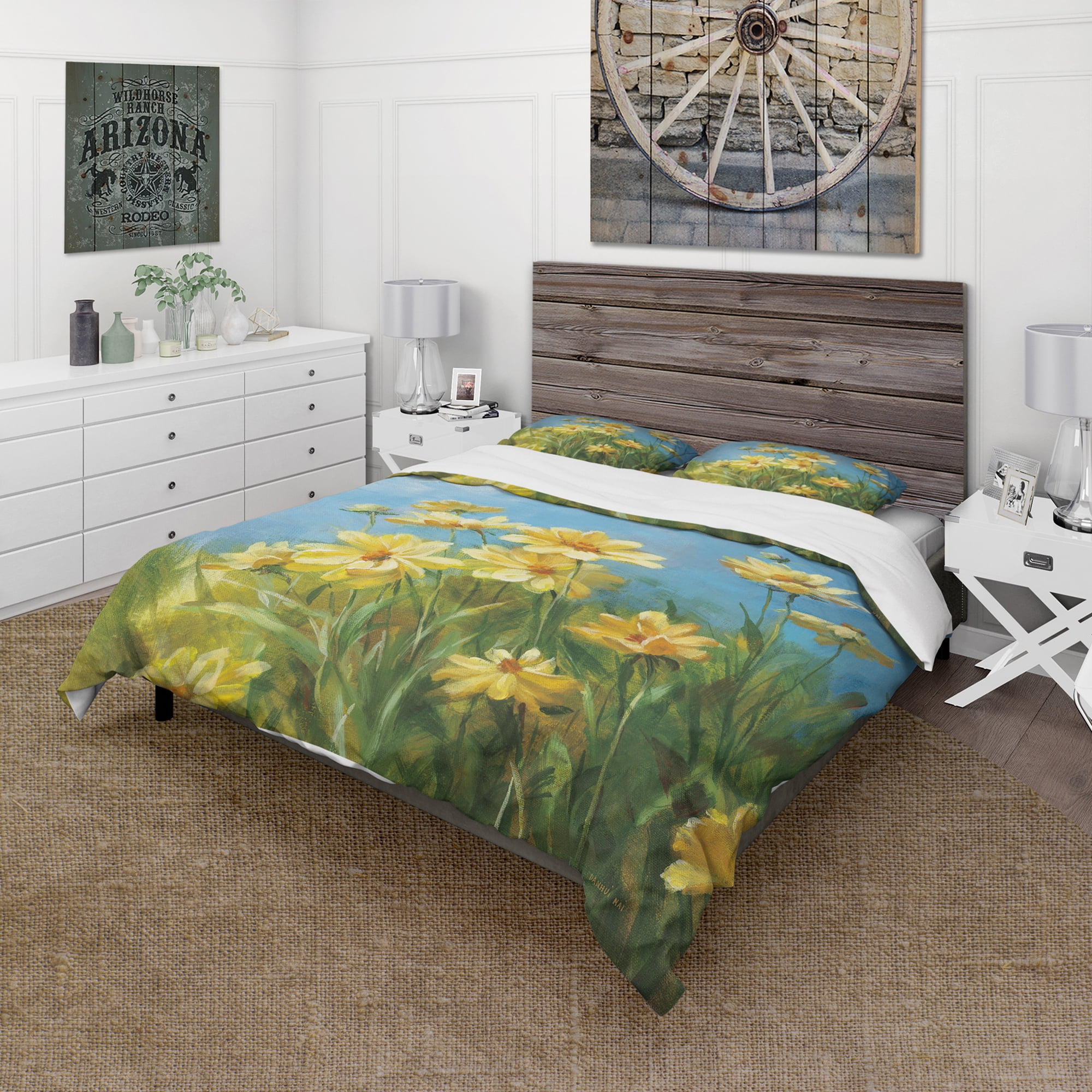 Designart 'Summer Field I' Traditional Duvet Cover Set