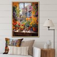 Designart "Summer Flowers from Farmhouse Windows IV" Floral Framed Wall