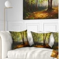 thumbnail image 1 of Designart Summer Forest - Landscape Printed Throw Pillow - 18x18, 1 of 5