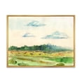 thumbnail image 1 of Designart 'Summer Landscape Of Green Blossoming ' Traditional Framed Canvas Wall Art Print, 1 of 1