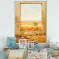 thumbnail image 1 of Designart "Summer Meadow View from Farmhouse Windows II" Farm Framed Wall Art - Country Yellow Farm Windows Hallway Framed Wall Art Decor, 1 of 6