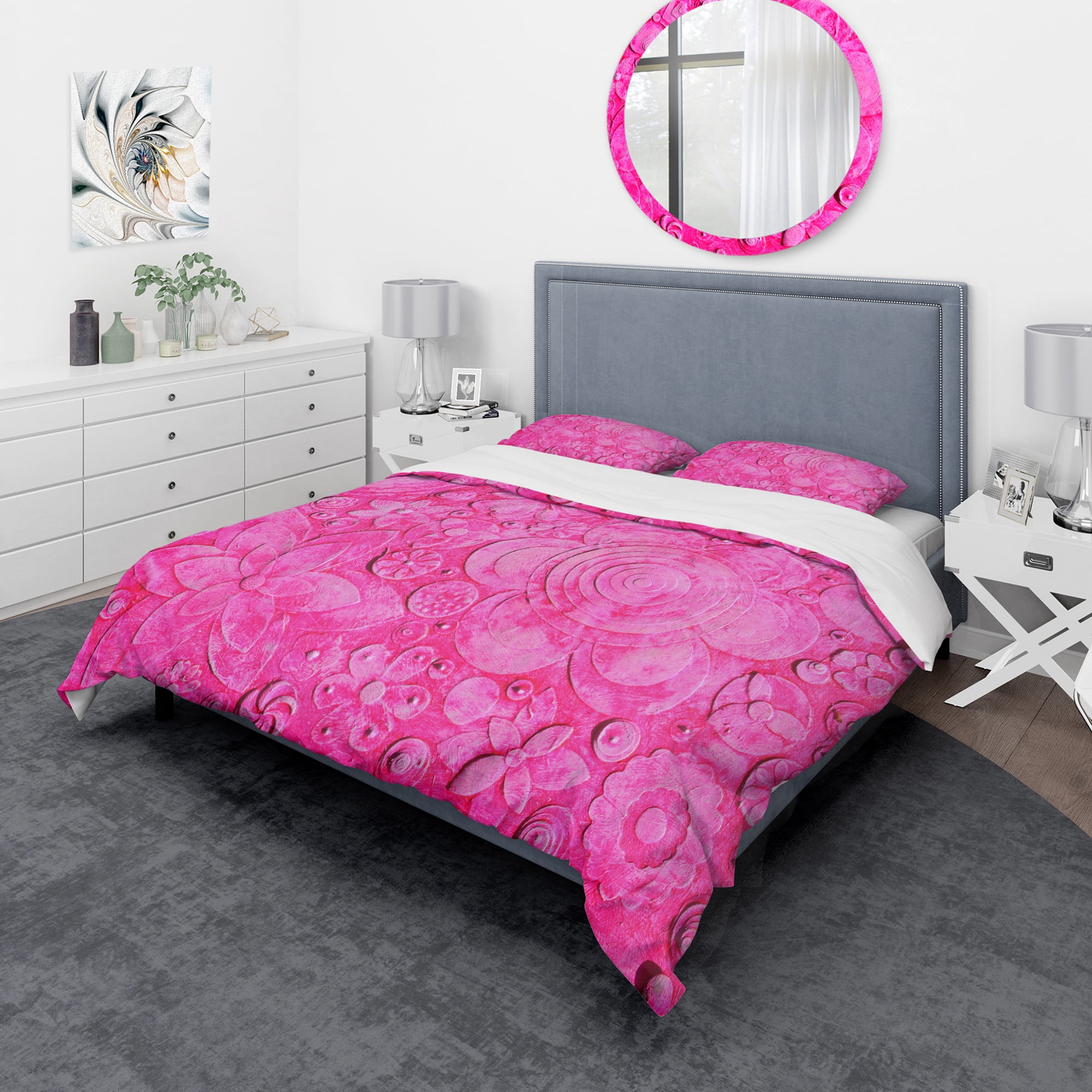 Designart 'Summer hawaiin Flowers' Digital Duvet Cover Set
