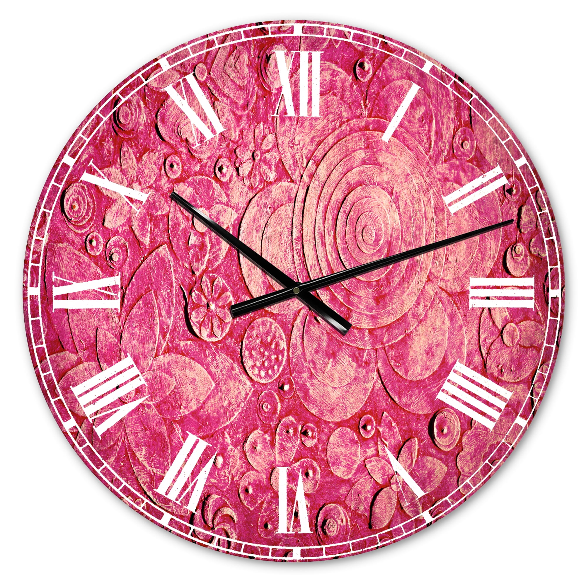 Designart 'Summer hawaiin Flowers' Traditional wall clock