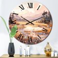 thumbnail image 1 of Designart "Summit Serenity High Altitude Peace" Landscapes Oversized Wall Clock, 1 of 5