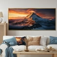 thumbnail image 1 of Designart "Summit View of Snowy Mountains in Grey Everest II" Oversized Landscapes Framed Wall Art - Country Yellow Mountains Entryway Framed Wall Art Print, 1 of 6