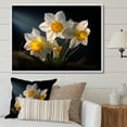 thumbnail image 1 of Designart "Sun-Kissed White And Yellow Daffodils" Daffodils Floater Framed Wall Decor, 1 of 5