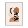 thumbnail image 1 of Designart 'Sun and Moon Shapes In Retro Terracotta Tones I' Modern Framed Canvas Wall Art Print, 1 of 5