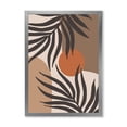 thumbnail image 1 of Designart 'Sun and Moon Shapes In Retro Terracotta Tones III' Modern Framed Art Print, 1 of 4