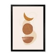 thumbnail image 1 of Designart 'Sun and Moon Shapes In Retro Terracotta Tones IV' Modern Framed Art Print, 1 of 4
