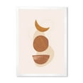 thumbnail image 1 of Designart 'Sun and Moon Shapes In Retro Terracotta Tones IV' Modern Framed Art Print, 1 of 4