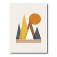 thumbnail image 1 of Designart ' Sun and Mountain Abstract ' Modern Canvas Wall Art Print, 1 of 4