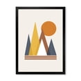 thumbnail image 1 of Designart 'Sun and Mountain Abstract' Modern Framed Art Print, 1 of 4