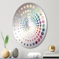 thumbnail image 1 of Designart "Sun-filled Pineapple Tropics in Abundance I" Pineapples Spiral Dot Round Wall Mirror - Food & Beverage Oval Printed Decorative Mirror - Multiple Color Options, 1 of 5
